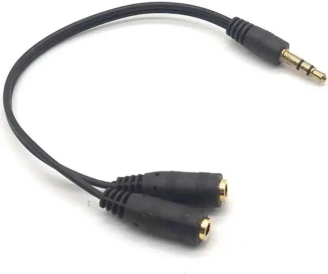 Alt view image 3 of 7 - 2PCS 3.5mm 1 in 2 Couples Audio Line Earbud Headset Headphone Earphone Splitter For Pad Phone Android Mobile MP3 MP4