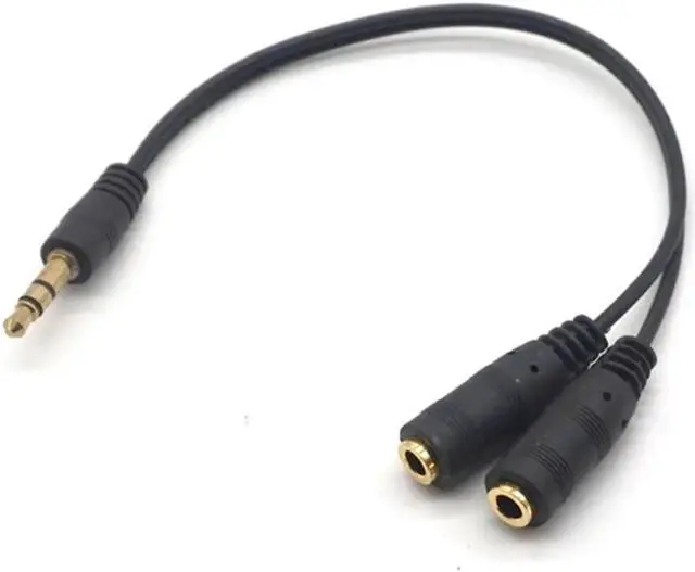 Alt view image 4 of 7 - 2PCS 3.5mm 1 in 2 Couples Audio Line Earbud Headset Headphone Earphone Splitter For Pad Phone Android Mobile MP3 MP4
