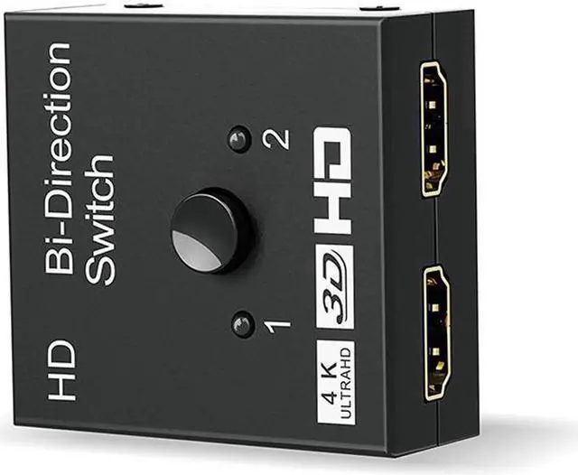 Alt view image 4 of 6 - 4K HDMI-compatible Switch 2 Ports Bi-Directional 1x2 / 2x1 HD Switcher Splitter 4K 1080P 3D HDR HDCP for PS4 PS3 Xbox HDTV BOX