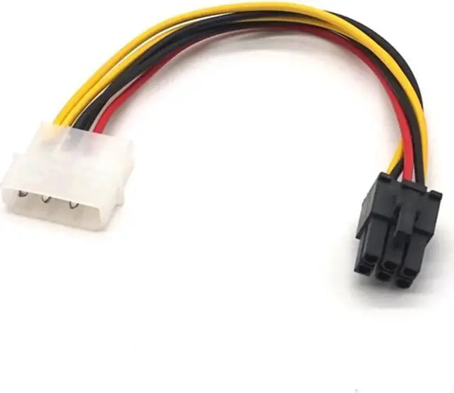 Alt view image 2 of 7 - 10PCS 6Pin Male to 4Pin Molex Male Power Supply Cable Graphics Card Power Port to D Plug Converter Cable
