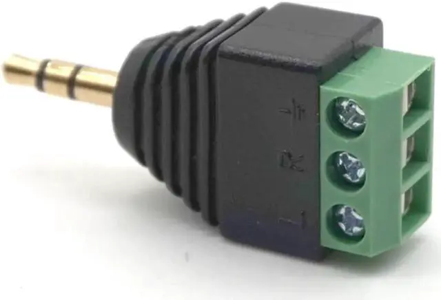 Alt view image 2 of 7 - 3pcs 3.5mm Adapter 3.5 audio mono plug to screw terminal Audio Mono Plug Audio Connector screw conne