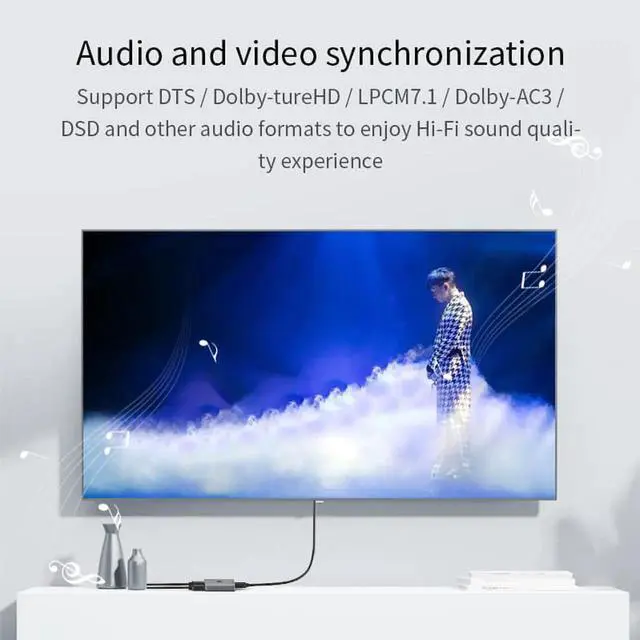 Alt view image 5 of 7 - HDMI-compatible Switcher 4K 60Hz Splitter Bi-Direction 1x2/2x1 Adapter 2 in 1 out for PS4/3 TV Box HDTV Xbox Projector