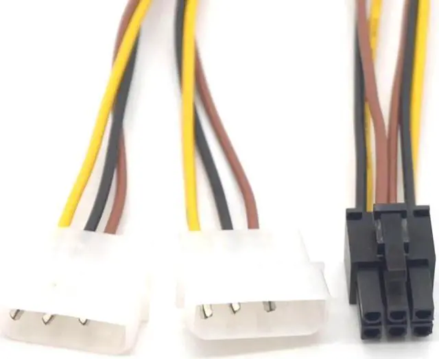 Main image of 10PCS New High Quality Graphics Card Power Cable Dual 4PIN to 6PIN 6P to 4P Adapter Cable Computer Graphics Card Power Cable