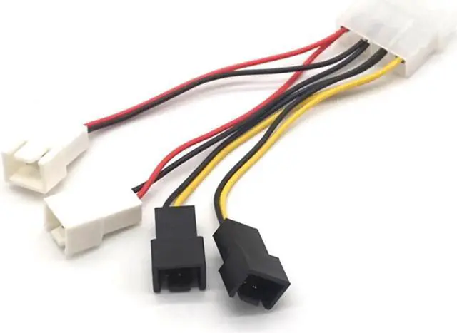 Alt view image 3 of 7 - 2pcs 4 Pin PC CPU Fan Power Cables 4pin Molex to 3Pin Power Supply Adapter Connector Fan Adapter Cable For Computer Cooling fan