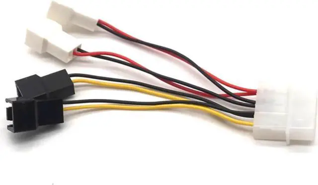 Alt view image 5 of 7 - 2pcs 4 Pin PC CPU Fan Power Cables 4pin Molex to 3Pin Power Supply Adapter Connector Fan Adapter Cable For Computer Cooling fan