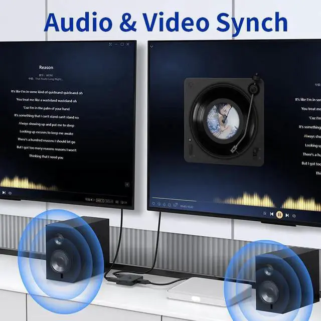 Alt view image 3 of 7 - Bi-Direction Switch 8K 60Hz HDMI Splitter 1x2 HDMI Switch 1 in 2 out Video Distributor Splitter HD 1080P Dual Display for Laptop