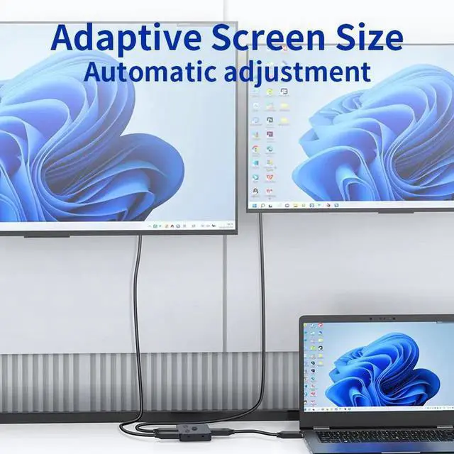 Alt view image 7 of 7 - Bi-Direction Switch 8K 60Hz HDMI Splitter 1x2 HDMI Switch 1 in 2 out Video Distributor Splitter HD 1080P Dual Display for Laptop