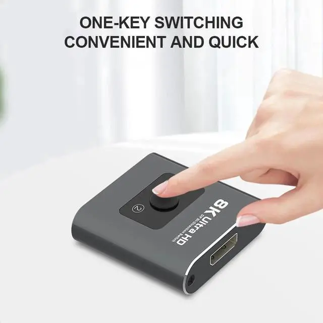 Alt view image 2 of 7 - Bi-Direction Switch 8K 60Hz HDMI Splitter 1x2 HDMI Switch 1 in 2 out Video Distributor Splitter HD 1080P Dual Display for Laptop