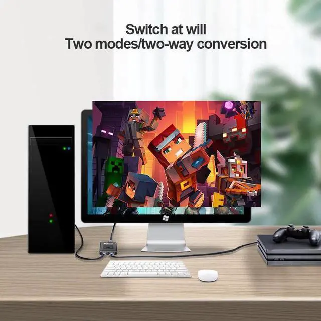 Alt view image 5 of 7 - Bi-Direction Switch 8K 60Hz HDMI Splitter 1x2 HDMI Switch 1 in 2 out Video Distributor Splitter HD 1080P Dual Display for Laptop