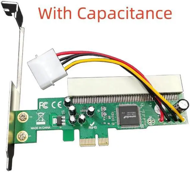 Alt view image 2 of 7 - PCIE to PCI Adapter PCI Express X1 to PCI Expansion Card Riser ASM1083 Chipset PCI-E Converter Adapter with 4Pin Power Connector