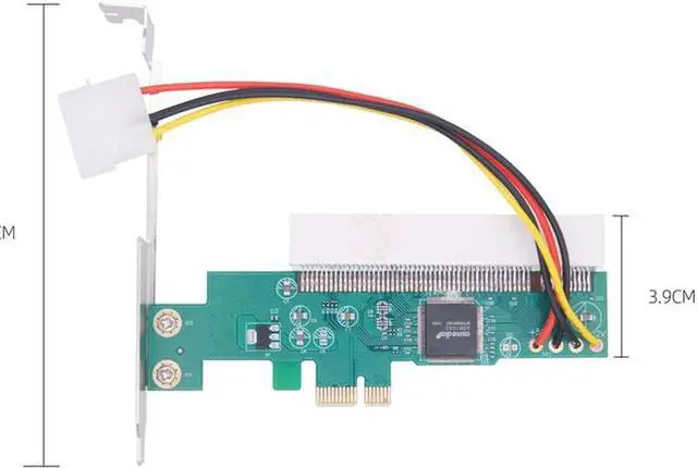 Main image of PCIE to PCI Adapter PCI Express X1 to PCI Expansion Card Riser ASM1083 Chipset PCI-E Converter Adapter with 4Pin Power Connector