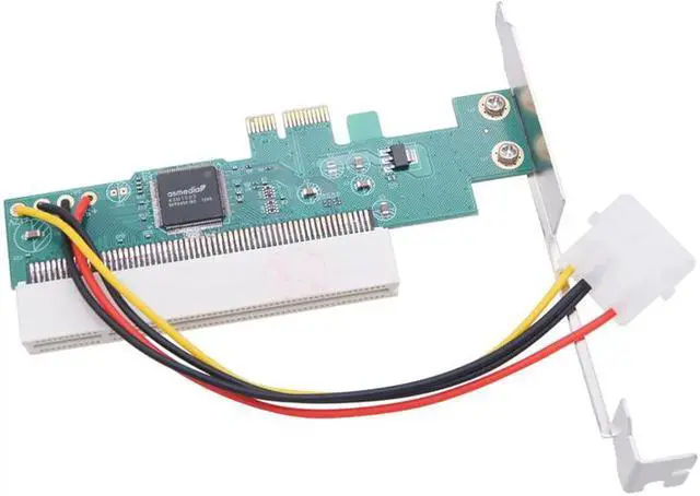 Alt view image 4 of 7 - PCIE to PCI Adapter PCI Express X1 to PCI Expansion Card Riser ASM1083 Chipset PCI-E Converter Adapter with 4Pin Power Connector
