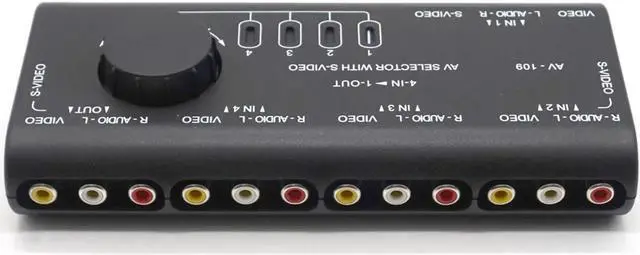 Alt view image 3 of 7 - AV Audio Video Signal Switcher 4 Input 1 Output Switch Video System
