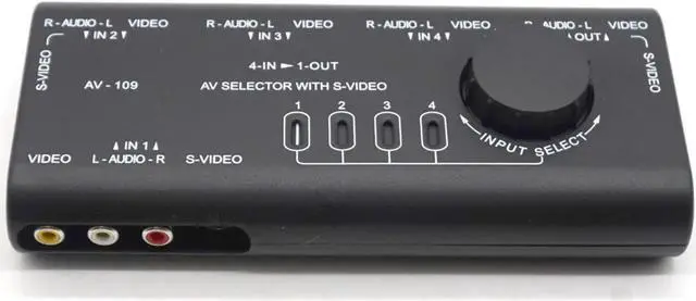 Main image of AV Audio Video Signal Switcher 4 Input 1 Output Switch Video System