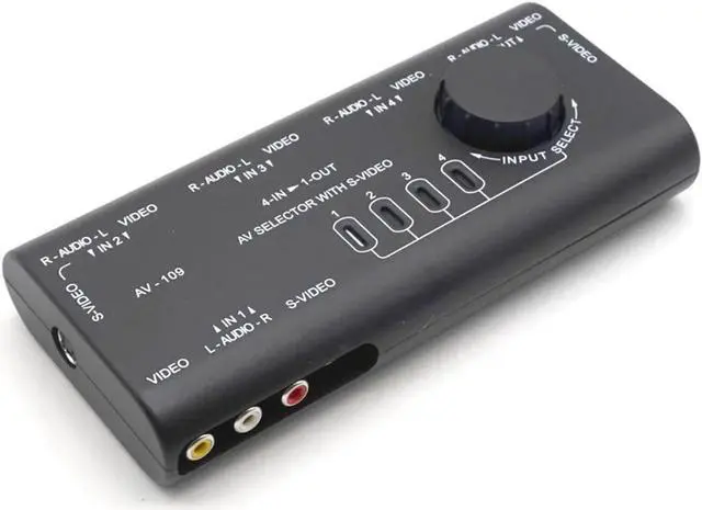 Alt view image 2 of 7 - AV Audio Video Signal Switcher 4 Input 1 Output Switch Video System
