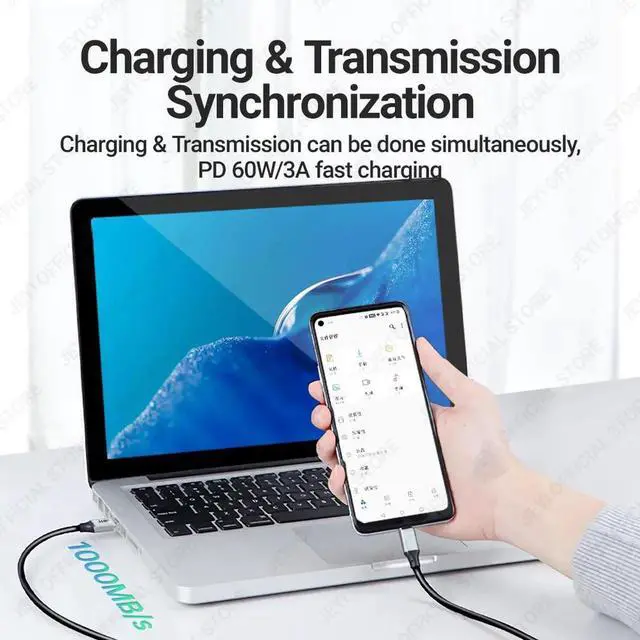 Alt view image 5 of 7 - USB A to Type C Cable 60W Fast Charging 10Gbps Data Cord USB Charger for Samsung Xiaomi HTC Redmi Huawei Mobile Phone USB-C