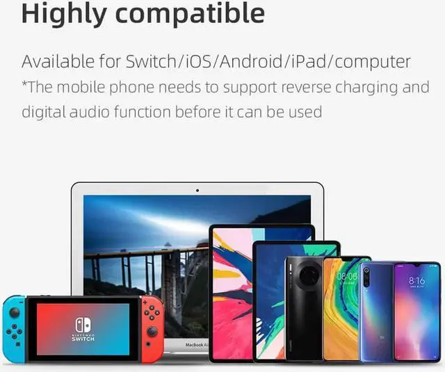 Alt view image 5 of 7 - Bluetooth Transmitter for Nintendo Switch Bluetooth 5.0 Wireless Audio Adapter APTX LL accessories for Switch Lite PS5