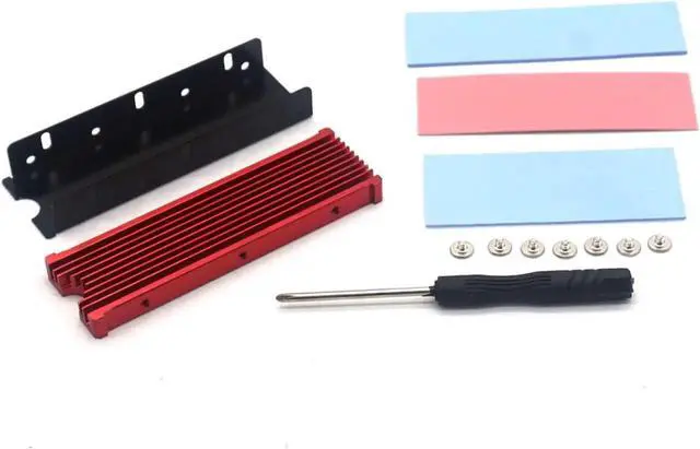 Alt view image 7 of 7 - Cooling Heatsink Radiator for NGFF M.2 Heat Sink Aluminum Sheet Thermal Conductivity Silicon Wafer Cooling M2 NVME 2280