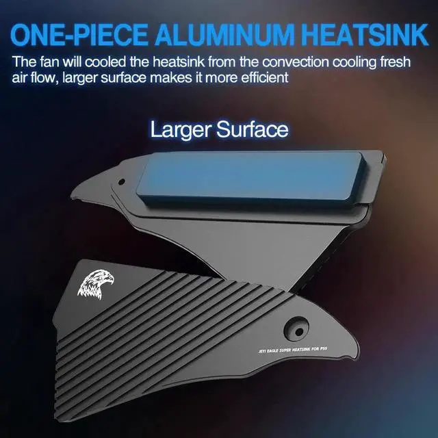Alt view image 2 of 7 - For PS5 SSD Heatsink, Solid State Drive M.2 NVMe Heat Sink for Playstation 5 with Silicone Thermal Pad