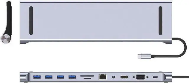 Main image of Type C Laptop Docking Station USB C Dock HDMI-compatible VGA USB Hub Adapter