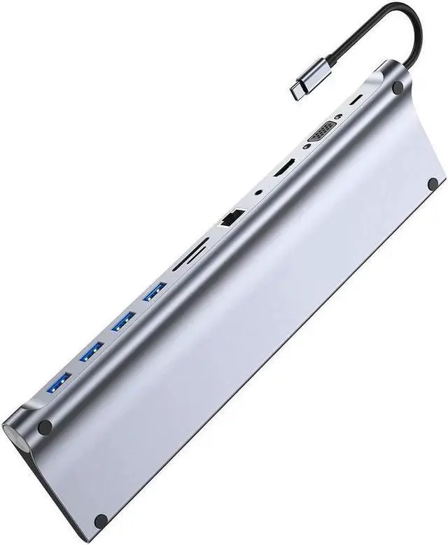 Alt view image 4 of 7 - Type C Laptop Docking Station USB C Dock HDMI-compatible VGA USB Hub Adapter