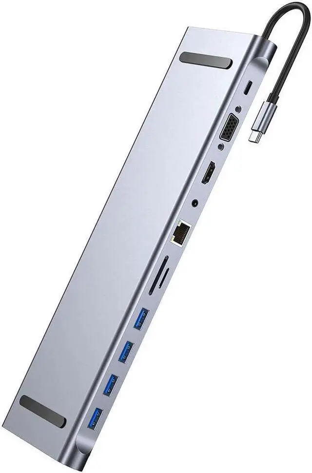 Alt view image 5 of 7 - Type C Laptop Docking Station USB C Dock HDMI-compatible VGA USB Hub Adapter