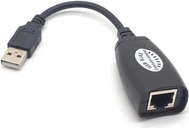 Alt view image 7 of 7 - USB 2.0 Male To Female Cat6 Cat5 Cat5e 6 Rj45 LAN Ethernet Network Extender Extension Repeater Adapter Converter Cable