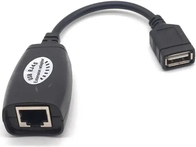 Alt view image 2 of 7 - USB 2.0 Male To Female Cat6 Cat5 Cat5e 6 Rj45 LAN Ethernet Network Extender Extension Repeater Adapter Converter Cable