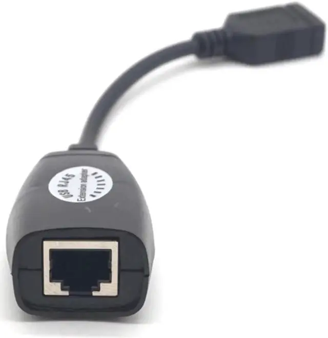 Alt view image 3 of 7 - USB 2.0 Male To Female Cat6 Cat5 Cat5e 6 Rj45 LAN Ethernet Network Extender Extension Repeater Adapter Converter Cable