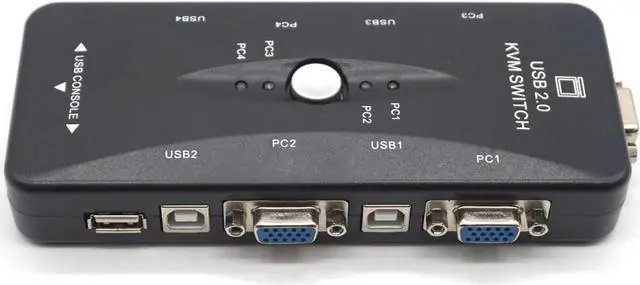 Main image of 4 Ports USB2.0 KVM Switch Selector VGA Print Auto Switch Monitor Box VGA Splitter KVM Switch