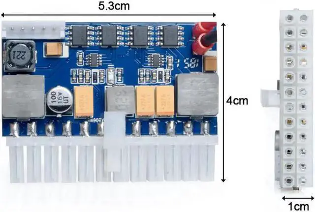 Alt view image 4 of 5 - DC ATX Peak PSU 19V 200W Pico ATX Switch Mining PSU 24pin MINI ITX DC to ATX PC Power Supply For Computer