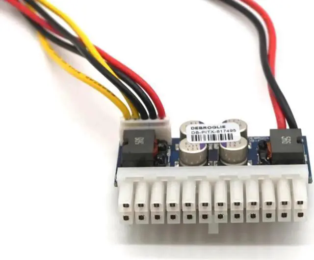 Alt view image 4 of 7 - DC 12V 160W 24-Pin ATX Switch PSU Car Auto Mini ITX Power Supply Module Cable