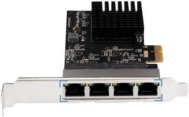 Alt view image 2 of 7 - PCI Express 10/100/1000Mb Network Card 1000Mbps PCIE X1 RJ45 Quad Gigabit Ethernet Network Adapter Lan NIC RTL8111H Chips for PC