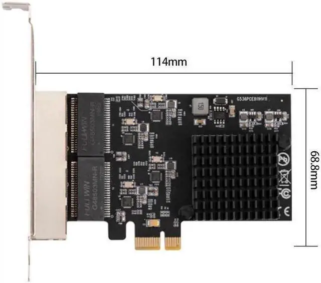 Alt view image 4 of 7 - PCI Express 10/100/1000Mb Network Card 1000Mbps PCIE X1 RJ45 Quad Gigabit Ethernet Network Adapter Lan NIC RTL8111H Chips for PC