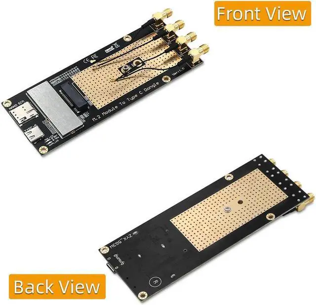 Alt view image 7 of 7 - Network Adapter 3G/4G/5G Module to Type C/USB 3.0 Adapter with NANO SIM Card Slot for RM500Q RM500U GM800 SIM8200 with 4 Antenna