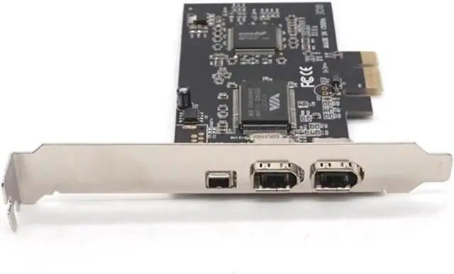 Alt view image 3 of 7 - PCIE 1394 Firewire Card, PCI Express (1X) to External IEEE 1394 Adapter Controller (2 x 6 Pin + 1 x 4 Pin) for Desktop PC and DV Connection