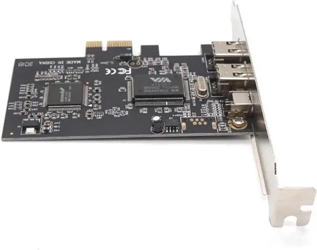Alt view image 4 of 7 - PCIE 1394 Firewire Card, PCI Express (1X) to External IEEE 1394 Adapter Controller (2 x 6 Pin + 1 x 4 Pin) for Desktop PC and DV Connection