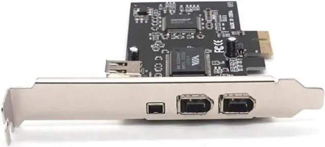 Alt view image 2 of 7 - PCIe 1X IEEE 1394A 4 Port(3+1) PCI-E Firewire Card Adapter With 6 Pin To 4 Pin IEEE 1394 Cable For Desktop PC