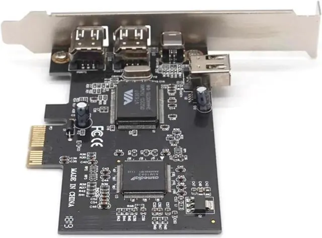 Alt view image 7 of 7 - PCIe 1X IEEE 1394A 4 Port(3+1) PCI-E Firewire Card Adapter With 6 Pin To 4 Pin IEEE 1394 Cable For Desktop PC