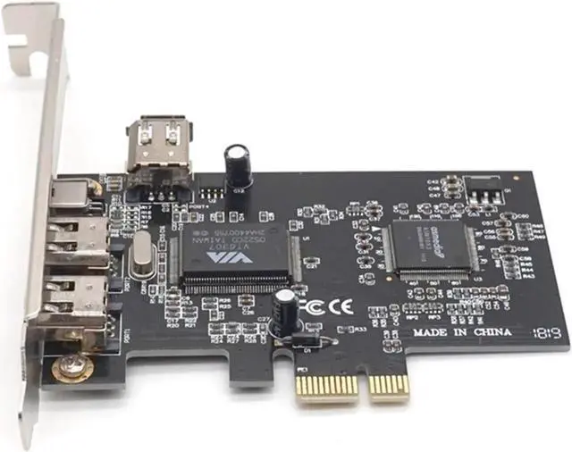 Alt view image 3 of 7 - PCIe 1X IEEE 1394A 4 Port(3+1) PCI-E Firewire Card Adapter With 6 Pin To 4 Pin IEEE 1394 Cable For Desktop PC