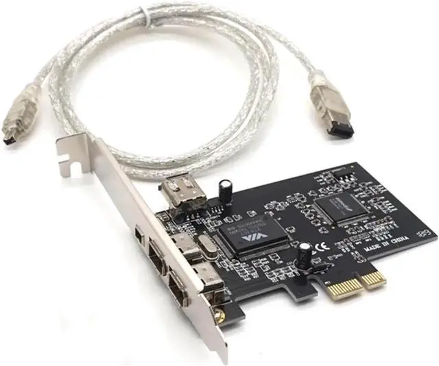 Alt view image 5 of 7 - PCIe 1X IEEE 1394A 4 Port(3+1) PCI-E Firewire Card Adapter With 6 Pin To 4 Pin IEEE 1394 Cable For Desktop PC
