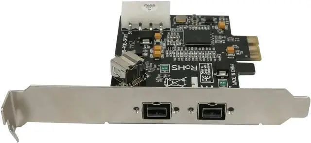 Alt view image 3 of 6 - PCI Express PCI-E x1 to 3 Ports 1394B Controller Card Add On Card for FireWire 800 IEEE 1394 B 2+1 Digital Camera Video Capture
