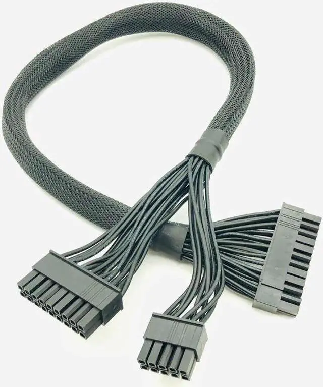 Alt view image 4 of 7 - ATX 24pin to (18+10)Pin Modular Power Supply Adapter Cable for RM650X RM750X RM850X RM1000X 610mm Black Power Cables