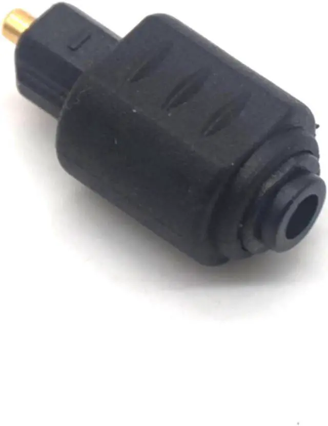 Alt view image 4 of 7 - 2PCS 3.5mm Black Mini Optical Audio Adapter Female Jack Plug to Digital Toslink Male Plug