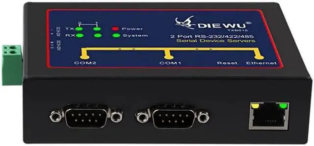 Alt view image 2 of 5 - Serial to Ethernet Server Device Adapter to RS232/485/422 Serial device servers support Auto-MDI/MDIX 10/100Mbps TXB015