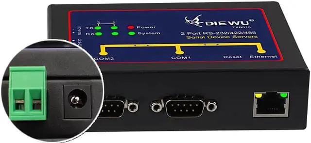 Alt view image 5 of 5 - Serial to Ethernet Server Device Adapter to RS232/485/422 Serial device servers support Auto-MDI/MDIX 10/100Mbps TXB015