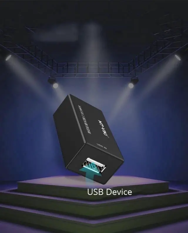 Alt view image 4 of 7 - USB2.0 Extender 50m network transmission signal transceiver amplifier RJ45 with power supply black MT-250FT