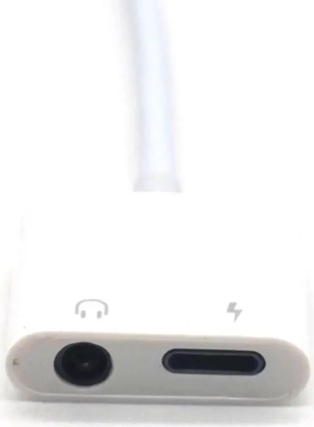 Alt view image 3 of 7 - Lightning to 3.5mm Headphone Jack Audio Cable 2 in 1 Splitter Earphone Aux Adapter Converter