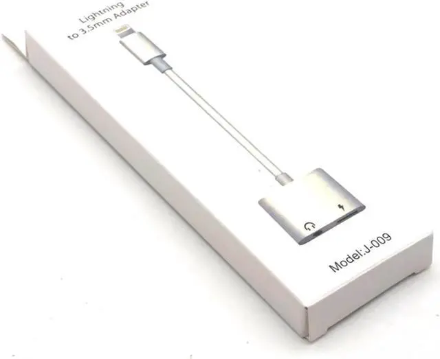 Alt view image 6 of 7 - Lightning to 3.5mm Headphone Jack Audio Cable 2 in 1 Splitter Earphone Aux Adapter Converter