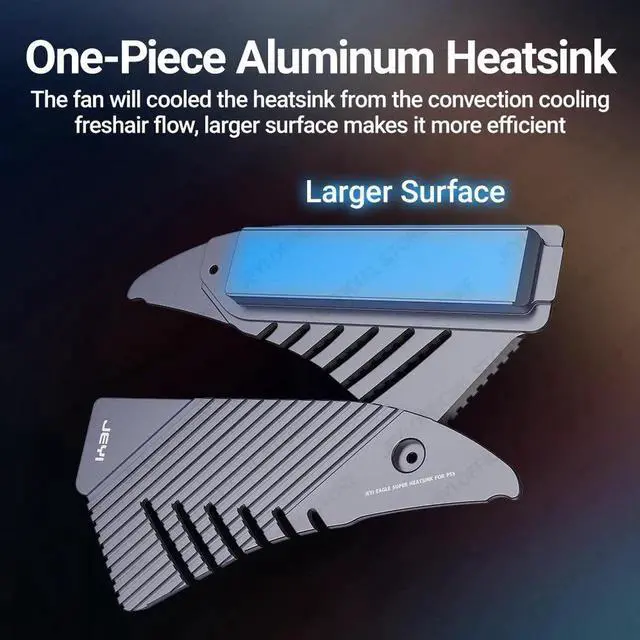 Alt view image 6 of 7 - For PS5 SSD Heatsink, Solid State Drive M.2 NVMe Heat Sink for Playstation 5 with Silicone Thermal Pad